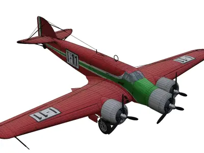 Savoia-Marchetti SM79-T Low-poly 3D model