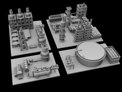 oil Factory for Print 3D print model
