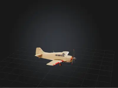 Model airplane Low-poly 3D model