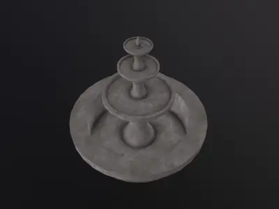 Simple Fountain 3D Model Low-poly 3D model