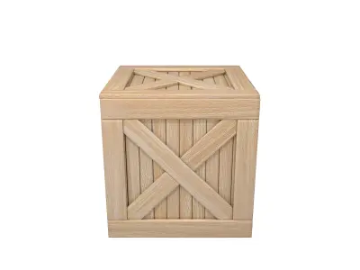Wooden box 3D model get