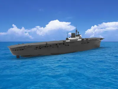 HMS Illustrious aircraft carrier 3D model