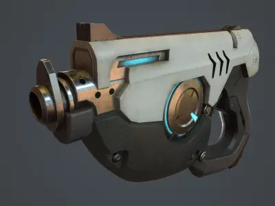 Tracer Gun From Overwatch Low-poly 3D model