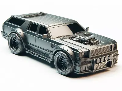 Modern Truck 3D Printable Model 3D print model