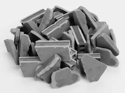 Pile of Debris V3 - Concrete Rubble Cluster 3D model