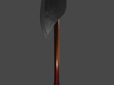 Simple 3D Wooden Axe  Free low-poly 3D model
