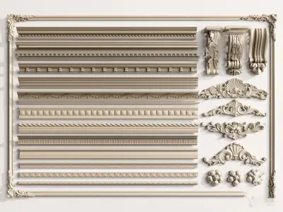 detail arch classical  2D 3D Free 3D model