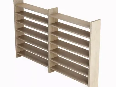 Double Sided Shelf 01 Low-poly 3D model