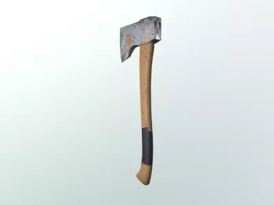 Rusty Survival Axe - Game Ready 3D Model Low-poly 3D model