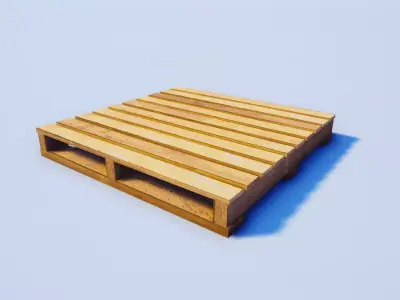 Cartoon Prop Essentials - Wooden Pallet Low-poly 3D model