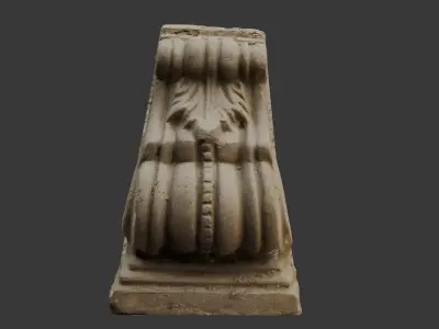 Ornamental Stone Corbel 3D Scan Low-poly 3D model