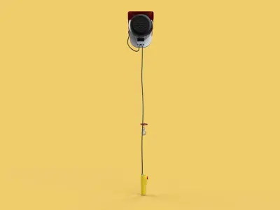 STANDARD ELECTRIC POWER MOTOR WIRE ROPE HOIST CRANE GANTRY HOOK 3D model