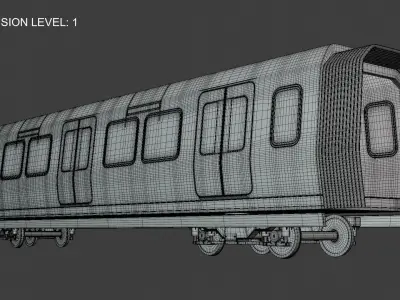 Metro middle coach 3D model