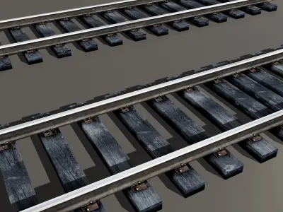 Track 1524mm Low-poly 3D model