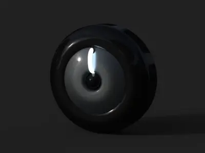 Futuristic Neon Tire 3D model