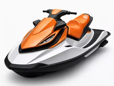 Generic Jet Ski Low Poly Personal Watercraft Low-poly 3D model