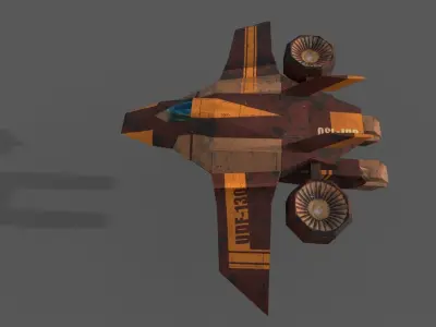 JET FIGHTER Low-poly 3D model get