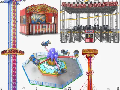  Five Detailed Amusement Park Games 
