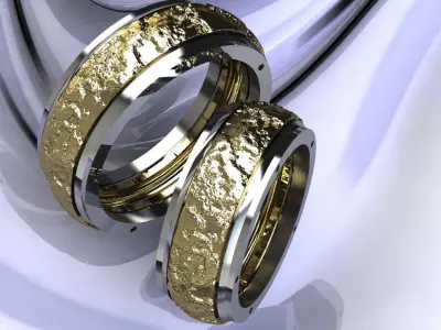 Wedding bends with noised middle part 3D print model