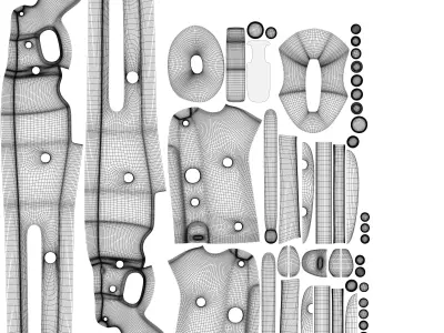 AWM Sniper Rifle 3D model purchase