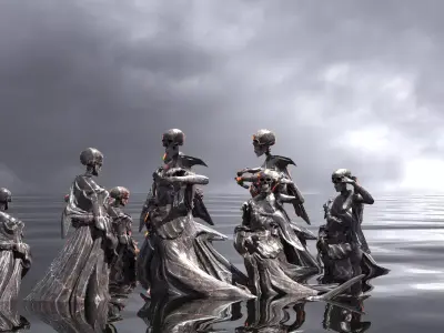 Scull Ghosts Sculptures 5 3D model