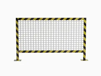 Road Barricade B 01 Low-poly 3D model