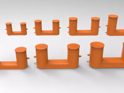 DOUBLE BOLLARD 3D model