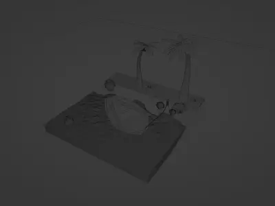 Boat on the beach 3D model