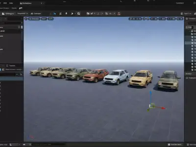 SUV Pack  Low Poly Game Ready Low-poly 3D model