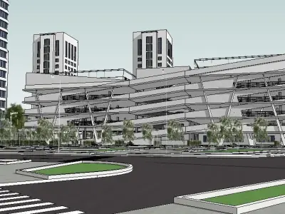Sketchup Parking building PP1 3D model