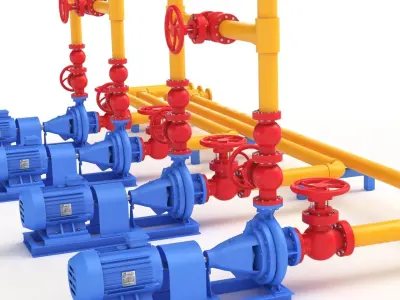 Industry Plant 01 3D model