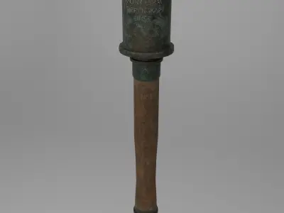 Game ready German Grenade M24 Low Poly  Low-poly 3D model