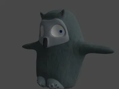 Owl Bird Cute Model Low-poly 3D model
