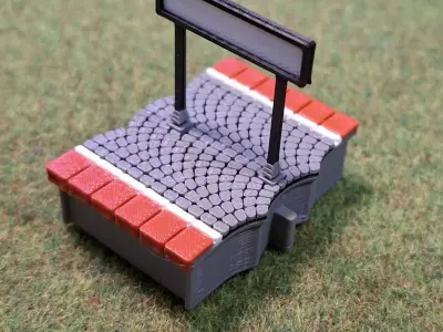 Double Edge Platform board modules 1-87 FDM color 3D print model