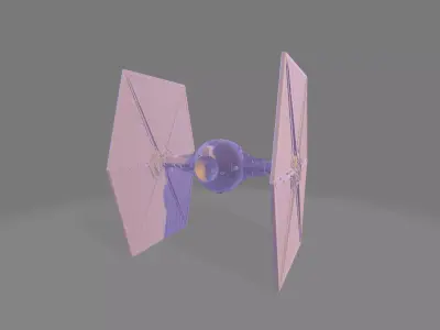 starship star wars tie fighter 3D model