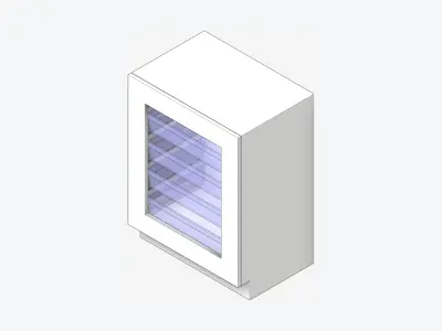 Storage Unit - Under Bench - Integral - Type 6 Low-poly 3D model