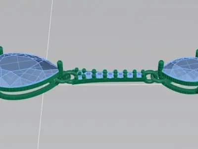 pear diamond earrings 3D print model