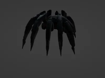 Futuristic Mechanical Spider Robot  3D model