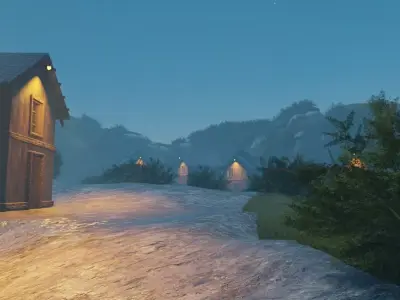 Misty Mountain Village 3D model