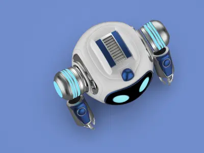 robot Low-poly 3D model 32