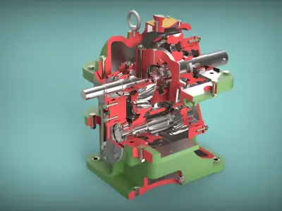 Reductor two-stage 3D model