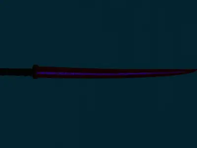 blood swordsmans blade Low-poly 3D model