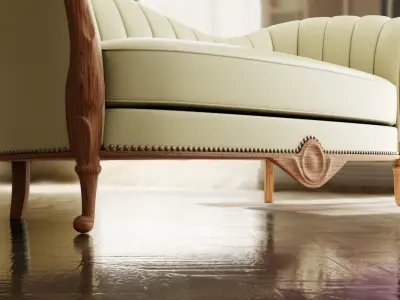 Furniture Sofa Chaise Lounge Low-poly 3D model