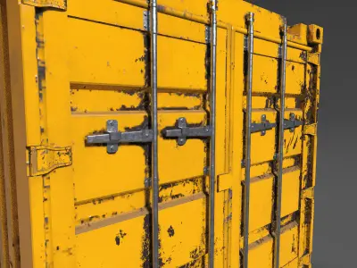 Container 3D model shipping Free low-poly 3D model