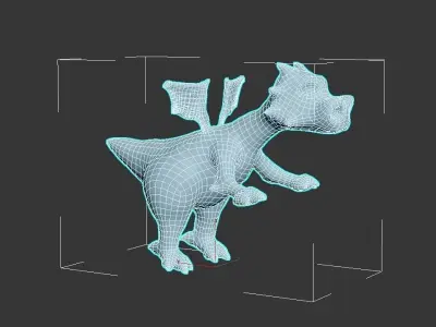 Dragon dinosaur Low-poly 3D model