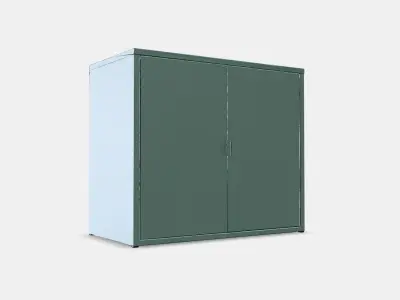 BROR Cabinet with 2 doors 1 Low-poly 3D model