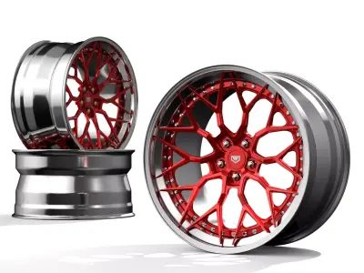 Vossen S-17   3 piece wheels 3D model