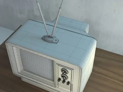 Retro TV 3d Model Low-poly 3D model
