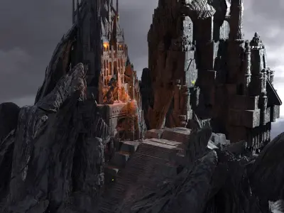 Dark Lizard Realms City Towers  3D model