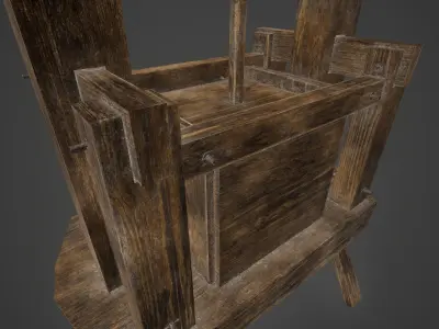 Historical Press Low-poly 3D model